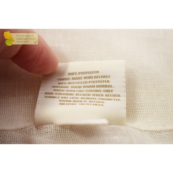 Threshold 54x63" Light Filtering Sheer Rod Pocket Curtain Panel Ivory (Marks)* - Picture 3 of 7